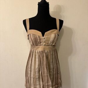 BCBGirls Striped Tan and Brown Tank Top